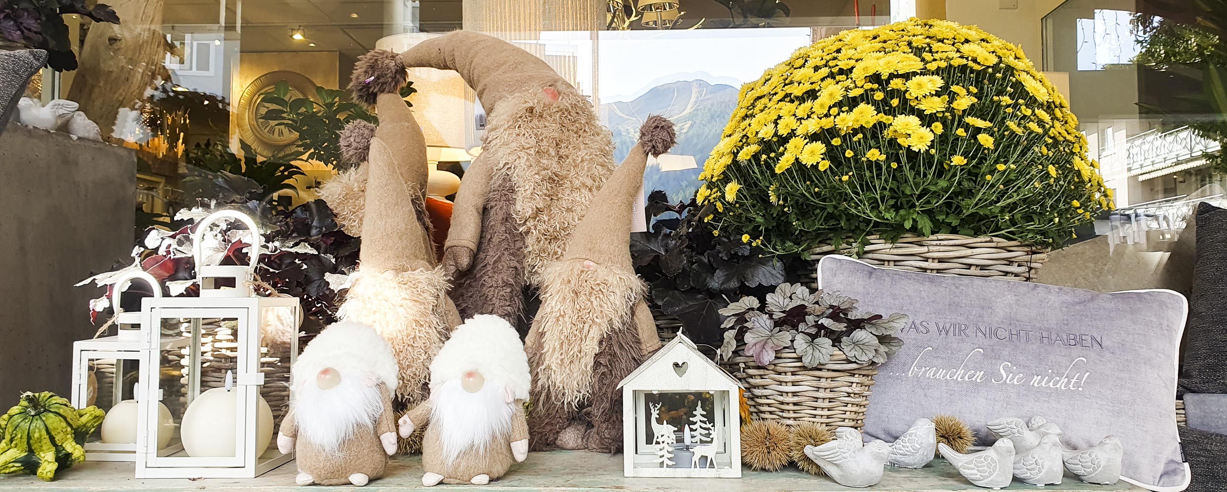 Zwerge Weihnachten Blumen und WohnWerke Davos